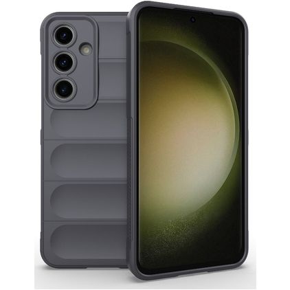 Mobigear Bumpy Samsung Galaxy S24 FE Hülle Flexibles TPU Backcover - Grau