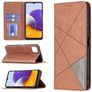 Mobigear Rhombus Slim Samsung Galaxy A22 5G Hülle Klapphülle - Braun