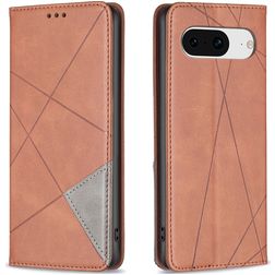 Mobigear Rhombus Slim Google Pixel 8 Hülle Klapphülle - Braun