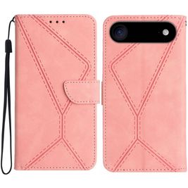 Mobigear Stitch iPhone Air Hülle Klapphülle Geldbörse - Pink