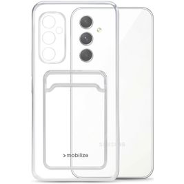 Mobilize Gelly Card Durchsichtig Samsung Galaxy A54 Hülle Flexibles TPU Backcover mit Kartenhalter - Transparent