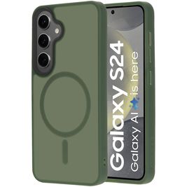 Mobiparts Hardcover Samsung Galaxy S24 MagSafe Hülle Hardcase Backcover - Satin Green