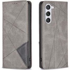 Mobigear Rhombus Slim Samsung Galaxy S24 Hülle Klapphülle - Grau