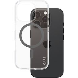 CARE by PanzerGlass Flagship iPhone 16 Pro MagSafe Hülle Hardcase Backcover - Transparent / Schwarz