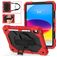 Mobigear SureGrip Xtreme iPad 11 (2025) Hülle Kunststoff,Silikon Backcover + Stifthalter + Schulterträger + Ständer - Rot