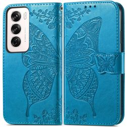 Mobigear Butterfly OPPO Reno 12 Pro Klapphülle Portemonnaie - Blau