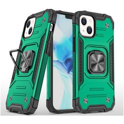 Mobigear Armor Ring iPhone 13 Pro Max Hardcase Backcover Shockproof mit Ringhalter - Grün