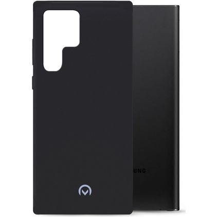 Mobilize Rubber Gelly Samsung Galaxy S22 Ultra Hülle Flexibles TPU Backcover - Matt Black