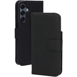 Mobiparts Wallet Samsung Galaxy A16 MagSafe Hülle Echtes Leder Klapphülle Geldbörse - Schwarz