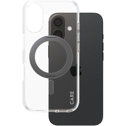 CARE by PanzerGlass Kickstand iPhone 16 MagSafe Hardcase Backcover mit Ständer - Transparent / Schwarz