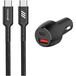 Mobigear Essentials Dual USB / USB-C Auto Ladegerät USB-C 1 Meter Power Delivery 48W - Schwarz