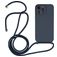 Mobigear Lanyard iPhone 14 Pro Max Silikon Handykette - Dunkelblau