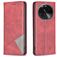 Mobigear Rhombus Slim OPPO Find X6 Hülle Klapphülle - Rot