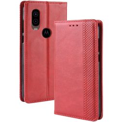 Mobigear Sensation Motorola One Vision Hülle Klapphülle Geldbörse - Rot