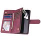 Mobigear Zipper iPhone 12 Hülle Klapphülle Geldbörse - Rot
