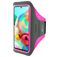 Mobiparts Comfort Fit Handyhalterung Joggen Samsung Galaxy A71 Sporthülle Neopren Sportarmband - Neon Pink