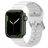 Mobigear Bumpy Silikon Apple Watch Armband Dornschließe - 42/41/40/38 mm - Weiß
