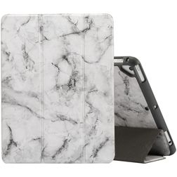 Mobigear Tri-Fold Marble iPad 6 (2018) Hülle Klapphülle + Stifthalter - Grau