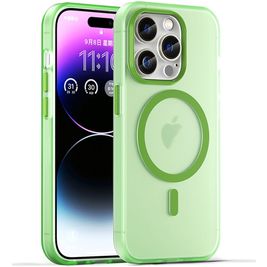 Mobigear Shockproof iPhone 16 Pro Max MagSafe Hülle Flexibles TPU Backcover - Grün