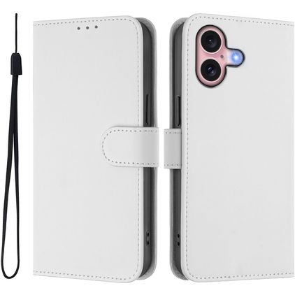 Mobigear Urban Wallet iPhone 16 Hülle Klapphülle Geldbörse - Weiß