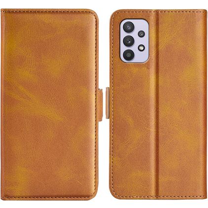 Mobigear Slim Magnet Samsung Galaxy A53 Hülle Klapphülle Geldbörse - Cognac
