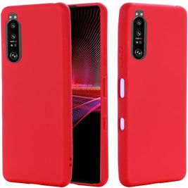 Mobigear Rubber Touch Sony Xperia 1 III Silikon Hülle Backcover - Rot