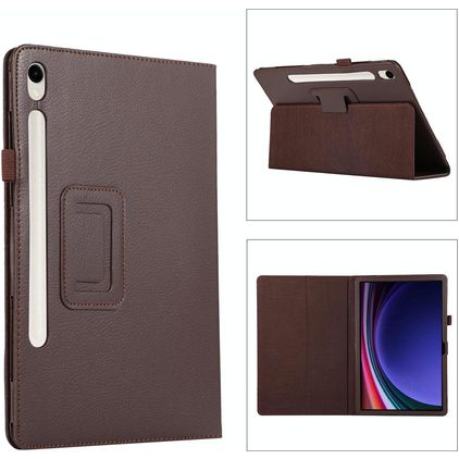Mobigear Classic Samsung Galaxy Tab S11 Klapphülle + Stylus-Halter - Braun
