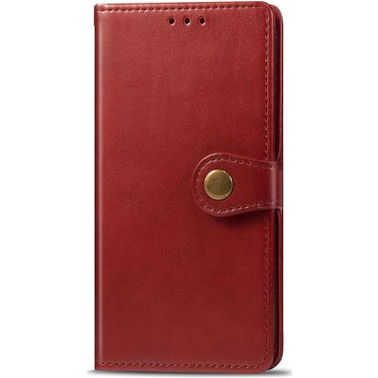 Mobigear Snap Button Nokia 5.3 Hülle Klapphülle Geldbörse - Rot