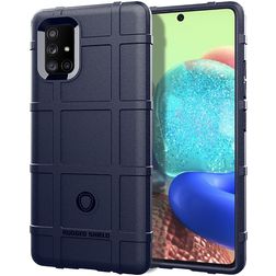Mobigear Rugged Shield Samsung Galaxy M51 Hülle Flexibles TPU Backcover Stoßfest - Blau