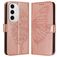 Mobigear Butterfly Samsung Galaxy S24 FE Hülle Klapphülle Geldbörse - Roségold