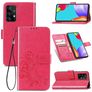Mobigear Clover Samsung Galaxy A52 Hülle Klapphülle Geldbörse - Magenta