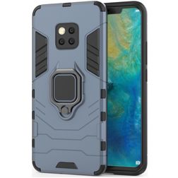 Mobigear Armor Ring Huawei Mate 20 Pro Hülle Hardcase Backcover Stoßfest mit Ringhalter - Marineblau