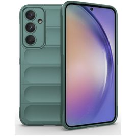 Mobigear Bumpy Samsung Galaxy A35 Hülle Flexibles TPU Backcover - Grün
