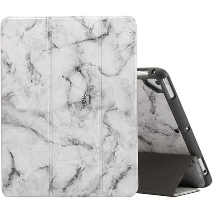 Mobigear Tri-Fold Marble iPad 5 (2017) Hülle Klapphülle + Stifthalter - Grau