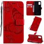 Mobigear Butterfly Samsung Galaxy A51 Hülle Klapphülle Geldbörse - Rot