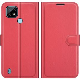 Mobigear Classic Realme C21 Hülle Klapphülle Geldbörse - Rot