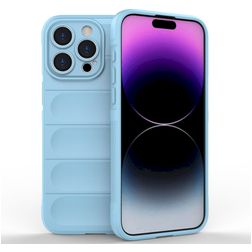 Mobigear Bumpy iPhone 15 Pro Max Hülle Flexibles TPU Backcover - Blau