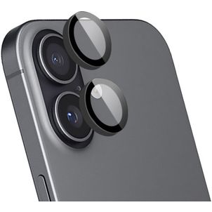 Mobiparts iPhone 16 Panzerglas Gehärtetes Glas Kameralinsen Schutz - Schwarz
