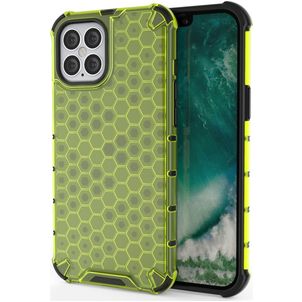 Mobigear Honeycomb iPhone 12 Mini Hardcase Backcover Shockproof - Grün