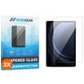 Mobigear Samsung Galaxy Tab S9 FE Plus Panzerglas Gehärtetes Glas Displayschutz - Hüllenfreundlich - Schwarz (2er Pack)
