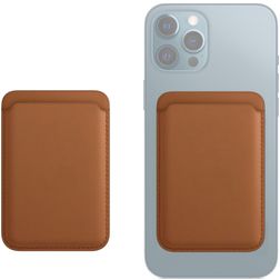 Mobigear Wallet Kartenetui - 3 Karten - MagSafe Kompatibel - Braun