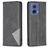 Mobigear Rhombus Slim Motorola Moto G85 Hülle Klapphülle - Schwarz