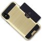 Mobigear Brushed Card iPhone XS Max Hülle Hardcase Backcover Stoßfest mit Kartenhalter - Gold