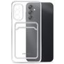 Mobilize Gelly Card Durchsichtig Samsung Galaxy A34 Hülle Flexibles TPU Backcover mit Kartenhalter - Transparent