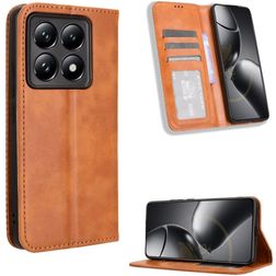 Mobigear Sensation Xiaomi 14T Hülle Klapphülle Geldbörse - Braun