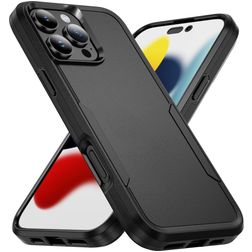 Mobigear Heavy Armor iPhone 16 Pro Hülle Hardcase Backcover Stoßfest - Schwarz