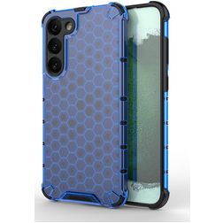 Mobigear Honeycomb Samsung Galaxy S23 Plus Hülle Hardcase Backcover Stoßfest - Blau