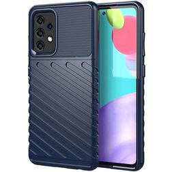 Mobigear Groove Samsung Galaxy A52s 5G Hülle Flexibles TPU Backcover - Blau
