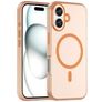 Mobigear Shockproof iPhone 16 MagSafe Hülle Flexibles TPU Backcover - Orange
