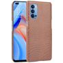 Mobigear Croco OPPO Reno 4 Hülle Hardcase Backcover - Braun